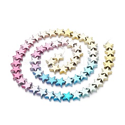 Regenbogenfarben galvanisieren nichtmagnetische synthetische Hämatitperlenstränge&nbsp;G-L489-I01