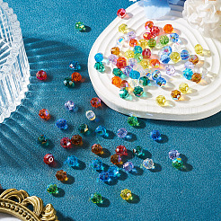 100 pièces 10 couleurs galvanoplastie perles de verre transparentes brins&nbsp;EGLA-TA0013-69