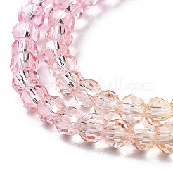 10 brin de perles de verre de couleur dégradé transparent&nbsp;GLAA-CJ0002-09C