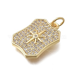Ottone micro spianare pendenti zirconi&nbsp;KK-D431-010G