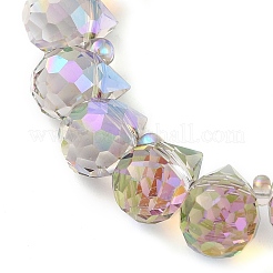Chapelets de perles en verre électroplaqué&nbsp;EGLA-D030-17K
