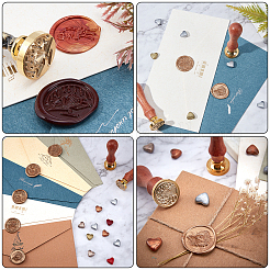 Griff aus Legierung und Stempelkopf-Sets aus Messing zum Siegelwachs&nbsp;DIY-CP0004-70C