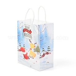 Sacs en papier kraft à thème de noël&nbsp;ABAG-H104-D07