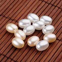 Abalorios de la perla de imitación de acrílico ovales, color mezclado, 9x7mm, agujero: 2 mm, aproximamente 2000 unidades / 500 g