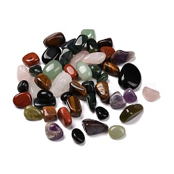 Perles de pierre naturelle, sans trou, pépites, pierre roulée, gemmes de remplissage de vase, 9~45x8~35x4~30mm, environ 47~143 pcs/1000 g