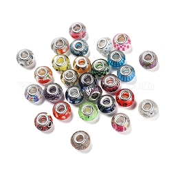 Diy комплекты браслетов europesn, Включая 28 стиль акриловых европейских бусин и 1 латунных браслетов в европейском стиле, разноцветные, 29 шт / комплект