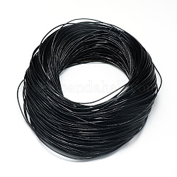 Cordón de cuero de vaca redonda, cuerda de cuero para pulseras, collares, negro, 3mm, aproximamente 100 yardas / paquete