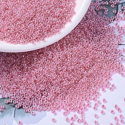 Perles rocailles miyuki rondes, Perles de rocaille japonais, 11/0, (rr535) œillet rose ceylon, 2x1.3mm, Trou: 0.8mm, environ 1111 pcs/10 g