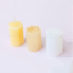 Moules à bougie en silicone bricolage, pour la fabrication de bougies, blanc, 5.4x5.5x7.2 cm