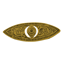 Tibetan Style Multi-Strand Alloy Eye Links, Lead Free , Antique Golden, 50x18x3mm, Hole: 2mm