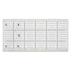Gorgecraft アクリル正方形キルティング定規透明テンプレート生地パッチワーク切断クリアアイロンクラフト定規縫製用の二重色のグリッドライン付き  ツール手作り描画用品