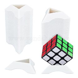 Kunststoff Geschwindigkeit Magic Cubes Base Halter Rahmen, Babykinder, die Spielzeugspielgeschenke früh lernen, weiß, 65x75x18 mm