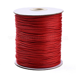 Cavo di poliestere cerato coreano, corda di perline , rosso, 1.2mm, circa 185iarde/rotolo