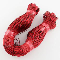 Chinese Waxed Cotton Cord, Macrame Bracelet Necklace Jewelry Making, Red, 1mm, about 76.55~82.02 yards(70~75m)/small bundle, about 382.76~410.1 yards(350~375m)/big bundle
