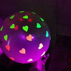 Светящийся резиновый шар, для вечеринки фестиваль украшения дома, сердце, 300 мм, 10 шт / пакет