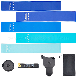 Nbeads フィットネス ツール キット  プラスチック体測定テープとレジスタンス バンドを含む  ミックスカラー