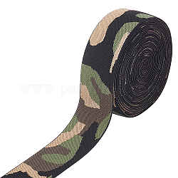 Benecreat flache elastische Gummikordel / Band, Kleidungsnähzubehör, Tarnmuster, Farbig, 40 mm