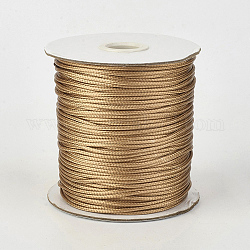 Cordón de poliéster encerado coreano ecológico, burlywood, 1.5mm, alrededor de 169.51~174.98 yarda (155~160 m) / rollo