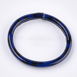 (vendita di fabbrica di feste di gioielli) braccialetti / portachiavi in silicone, coperto di cuoio dell'unità di elaborazione, per la realizzazione di portachiavi bangle, blu, 3-1/8 pollice (8 cm)