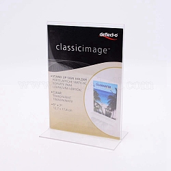 Acrylic Display Clip, T-shaped, Clear, 7.3x12.8x18.2cm