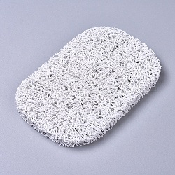 Tampons économiseurs de savon en PVC, ovale, pour porte-savon porte-savon accessoire, blanc, 118x76x10mm