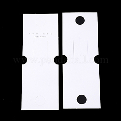 Papier-Display-Karten, für Halsketten verwendet, Rechteck, creme-weiß, 14x5x0.04 cm, Bohrung: 13 mm