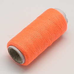 402 Polyester-Nähgarn Schnüre für Tuch oder DIY Fertigkeit, Koralle, 0.1 mm, ca. 120 m / Rolle, 10 Rollen / Beutel