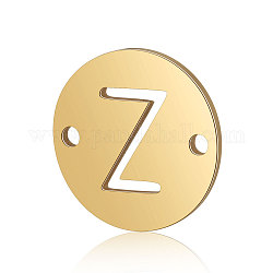 Connettori a maglie in acciaio al titanio, piatta e rotonda con la lettera, oro, letter.z, 12x0.8mm, Foro: 0.8 mm