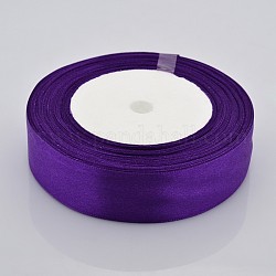 Ruban de satin artisanat de bricolage pour accessoires de cheveux, violette, environ 1 pouce (25 mm) de large, 25yards / roll (22.86m / roll)