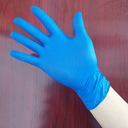 Einweg-Gummihandschuhe, puderfrei, universelle Reinigungsarbeit Fingerhandschuhe, Blau, kleine Größe, 25x8 cm, 100 Stück / Beutel