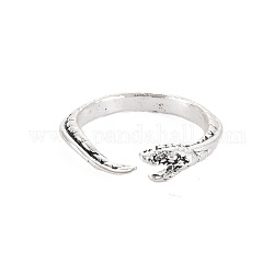 Открытое кольцо-манжета из змеиного сплава для мужчин и женщин, без кадмия и без свинца, античное серебро, размер США 9 1/4 (19.1 мм)