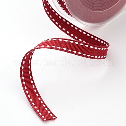 Ripsband aus Polyester, Weihnachtsband für Geschenkverpackungen, rot, 3/8 Zoll (9 mm), etwa 100 yards / Rolle (91.44 m / Rolle)