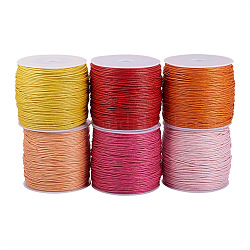 Kits de cordones de hilo de algodón encerado pandahall elite, color mezclado, 1mm, aproximamente 74 m / rollo