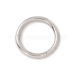 304 Stainless Steel Twister Clasps, Ring, Stainless Steel Color, 8x1mm, Inner Diameter: 6mm