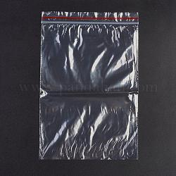 Пластиковые сумки на молнии, многоразовые упаковочные пакеты, верхнего уплотнения, мешок с самоуплотнением, прямоугольные, красные, 19x13 см, односторонняя толщина: 1.3 мил (0.035 мм)