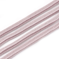 Cuerda elástica, con exterior de nylon y el caucho en el interior, rosa brumosa, 4x3.5mm, Aproximadamente 100 yarda / paquete (300 pies / paquete)