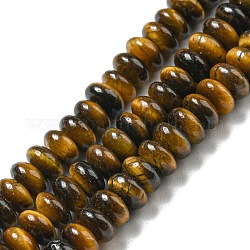 Natürlichen Tigerauge Perlen Stränge, Rondell, 4~4.5x2~2.5 mm, Bohrung: 1.2 mm, ca. 155~163 Stk. / Strang, 15.24''~15.31'' (38.7~38.9 cm)