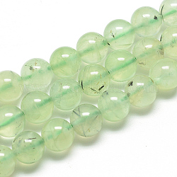 Chapelets de perles en préhnite naturelle, ronde, 4mm, Trou: 0.5mm, Environ 106 pcs/chapelet, 15.7 pouce (39.8 cm)