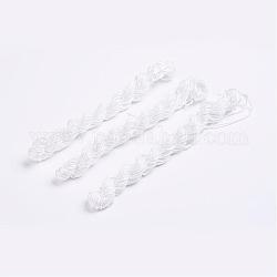 Filo nylon, cavo di nylon per fare bracciali personalizzati, neve, 2mm, circa 13.12 iarde (12 m)/fascio, 10 fasci / borsa, circa 131.23 iarde (120 m)/borsa