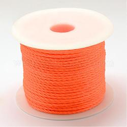 編み込みナイロン糸  ダークオレンジ  2mm  約54.68ヤード（50m）/ロール