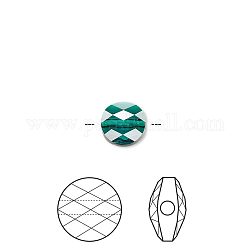 Österreichischen Kristall-Perlen, 5052, Kristall Leidenschaften, facettierten Minirunde, 205 _emerald, 6x3 mm, Bohrung: 1 mm