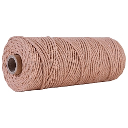 Cordón de algodón redondo de 100m., para envolver regalos, diy artesanal, salmón oscuro, 2mm, alrededor de 109.36 yarda (100 m) / rollo