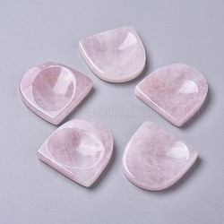 Natural Rose Quartz Massager, Worry Stone for Anxiety Therapy, Half Round, 45x44x8mm