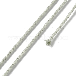 Cordón trenzado de poliéster de 20m para hacer joyas., redondo, verde mar oscuro, 2mm, alrededor de 21.87 yarda (20 m) / rollo