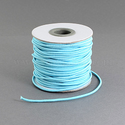 Runde elastische Schnur, mit Nylon außen und innen Gummi, Licht Himmel blau, 2 mm, ca. 43.74 Yard (40m)/Rolle