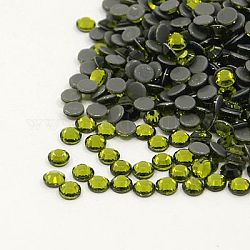 Glass Hotfix Rhinestone, Grade AA, Flat Back & Faceted, Half Round, Olivine, SS6, 1.9~2.0mm, about 1440pcs/bag