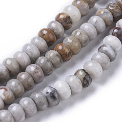 Brins de perles d'agate naturelle de gobi, rondelle, 8x5mm, Trou: 0.7mm, Environ 73 pcs/chapelet, 15.16 pouce (38.5 cm)