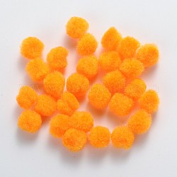 DIY Doll Craft Pom Pom Yarn Pom Pom Balls, Orange, 12mm, about 1000pcs/bag