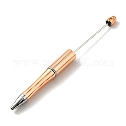 プラスチック製のビーズのペン  プレスボールペン  DIYペンの装飾用  桃パフ  146x11.5mm