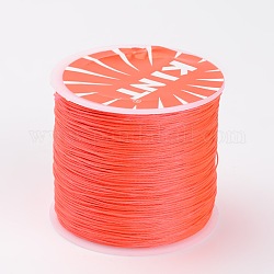 Round Waxed Polyester Cords, Dark Orange, 0.45mm, about 174.97 yards(160m)/roll